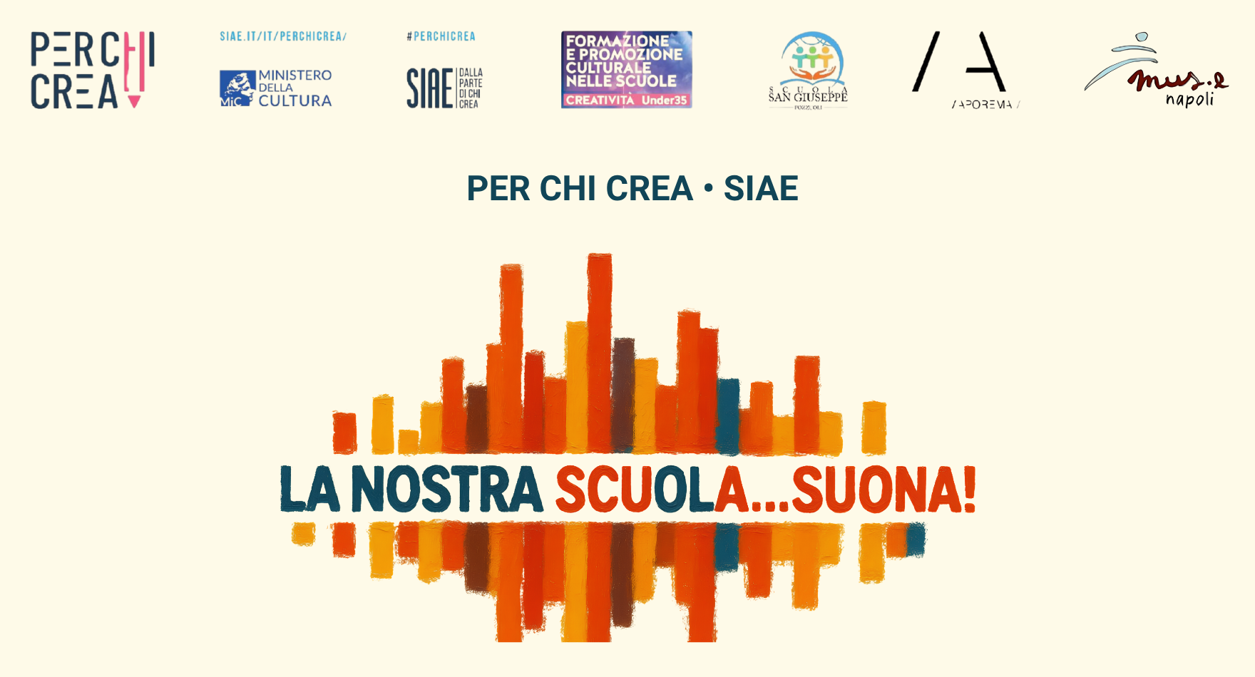 2026 Progetto SIAE “Per chi crea”: La nostra scuola…suona!